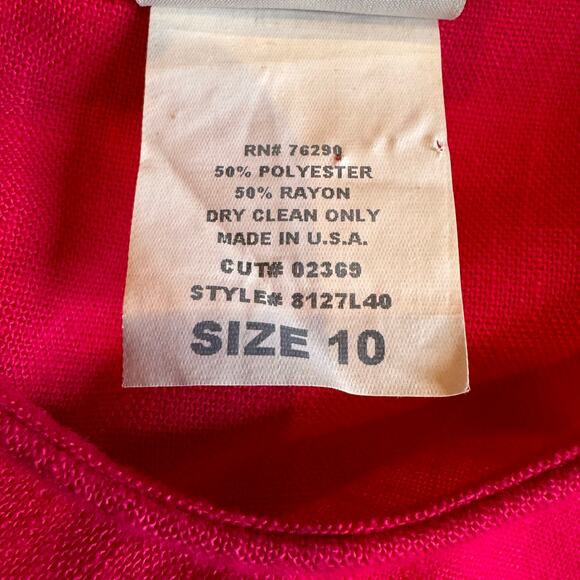 Vintage Y2K California Concepts Size 10 Hot Pink Tank Style Sheath Dress - Picture 6 of 6